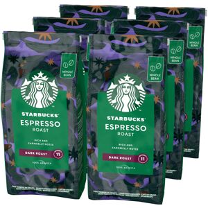 STARBUCKS Espresso Roast, Dark Roast, Whole Bean Coffee 200g (Pack of 6) STARBUCKS Espresso Roast, Dark Roast, Whole Bean Coffee 200g (Pack of 6)