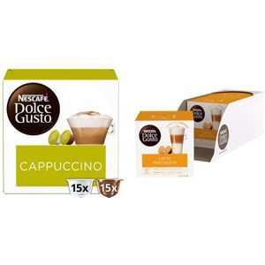 Nescafe Dolce Gusto Cappuccino Coffee Pods, 30 Count (Pack of 3) & Nescafé Latte Nescafe Dolce Gusto Cappuccino Coffee Pods, 30 Count (Pack of 3) & Nescafé Latte
