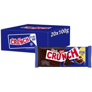 Nestle Crunch Dark Chocolate Sharing Bar 100g (Pack of 20) Nestle Crunch Dark Chocolate Sharing Bar 100g (Pack of 20)