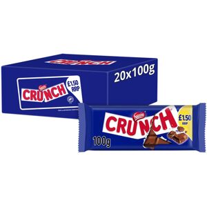 Nestle Crunch Milk Chocolate Sharing Bar 100g (Pack of 20) Nestle Crunch Milk Chocolate Sharing Bar 100g (Pack of 20)