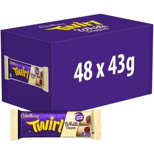 Cadbury Twirl White Dipped Chocolate Bar 43g (Pack of 48) Cadbury Twirl White Dipped Chocolate Bar 43g (Pack of 48)