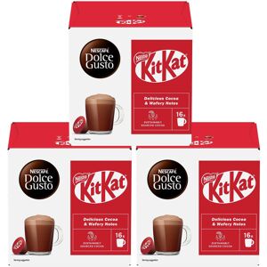 NESCAFE DOLCE GUSTO KitKat Coffee Pods x16 (Pack of 3, Total 48 Pods) NESCAFE DOLCE GUSTO KitKat Coffee Pods x16 (Pack of 3, Total 48 Pods)