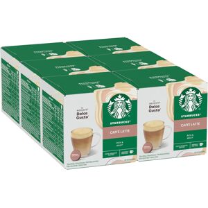 NESCAFE DOLCE GUSTO Starbucks Caffe Latte Coffee Pods x12 (Pack of 6, Total 72 P NESCAFE DOLCE GUSTO Starbucks Caffe Latte Coffee Pods x12 (Pack of 6, Total 72 P