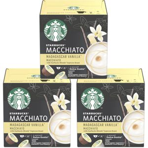 NESCAFE DOLCE GUSTO Starbucks Vanilla Macchiato Coffee Pods x12 (Pack of 3, Tota NESCAFE DOLCE GUSTO Starbucks Vanilla Macchiato Coffee Pods x12 (Pack of 3, Tota