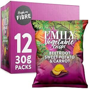EMILY - Veg Crisps - Rainbow Roots - Vegan, Free From Palm Oil - Root Vegetable EMILY - Veg Crisps - Rainbow Roots - Vegan, Free From Palm Oil - Root Vegetable