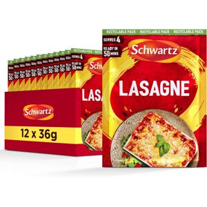 Schwartz Lasagne Recipe Mix 36 G Serves 4 Pack of 12 Rustic Italian Dish Schwartz Lasagne Recipe Mix 36 G Serves 4 Pack of 12 Rustic Italian Dish
