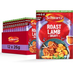 Schwartz Roast Lamb Gravy Mix 26 G Serves 4 - 6 Pack of 12 Rich & Smooth G Schwartz Roast Lamb Gravy Mix 26 G Serves 4 - 6 Pack of 12 Rich & Smooth G