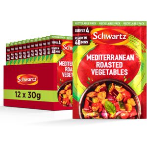 Schwartz Mediterranean Roasted Vegetables Recipe Mix 30 G Serves 4 Pack of 1 Schwartz Mediterranean Roasted Vegetables Recipe Mix 30 G Serves 4 Pack of 1