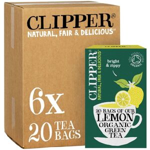 Clipper Organic Lemon Green Tea Bags 120 Teabags (6x Boxes of 20) Bulk Buy f Clipper Organic Lemon Green Tea Bags 120 Teabags (6x Boxes of 20) Bulk Buy f
