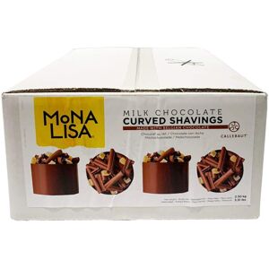 Callebaut Mona Lisa Milk Chocolate Curved Shavings 2.5kg Callebaut Mona Lisa Milk Chocolate Curved Shavings 2.5kg