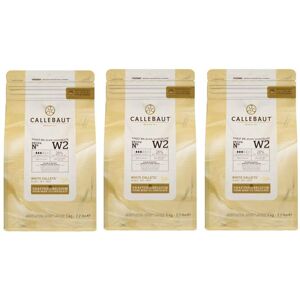 Callebaut W2 White Chocolate Chips (callets) - 3 x 1kg Bundle Callebaut W2 White Chocolate Chips (callets) - 3 x 1kg Bundle