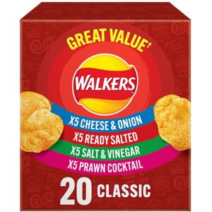 Walkers Classic Variety Multipack Crisps Box 20x25 g Walkers Classic Variety Multipack Crisps Box 20x25 g