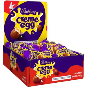 Cadbury Creme Egg - Milk Chocolate Filled With Creamy Filling, Pack of 48 x 40 g Cadbury Creme Egg - Milk Chocolate Filled With Creamy Filling, Pack of 48 x 40 g