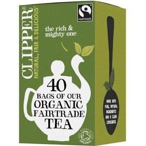 Clipper Fairtrade Organic Everyday 40 Unbleached, Plastic-Free Tea Bags (Pack of Clipper Fairtrade Organic Everyday 40 Unbleached, Plastic-Free Tea Bags (Pack of
