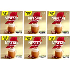 Nescafe NESCAFÉ Cappuccino x12 Instant Coffee Sachets (Pack of 6, Total 72 Sachets) Nescafe NESCAFÉ Cappuccino x12 Instant Coffee Sachets (Pack of 6, Total 72 Sachets)