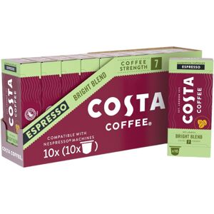 Costa Coffee Costa Bright Blend Nespresso Compatible Aluminum Coffee Capsules (Pack of 10, To Costa Coffee Costa Bright Blend Nespresso Compatible Aluminum Coffee Capsules (Pack of 10, To