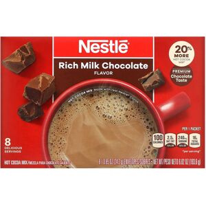 Nestle Hot Cocoa Mix, Rich Milk Chocolate, 8 Envelopes, 0.85 oz (24.2 g) Nestle Hot Cocoa Mix, Rich Milk Chocolate, 8 Envelopes, 0.85 oz (24.2 g)