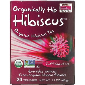 NOW Foods, Organic Real Tea, Organically Hip Hibiscus, Caffeine-Free, 24 Tea Bag NOW Foods, Organic Real Tea, Organically Hip Hibiscus, Caffeine-Free, 24 Tea Bag
