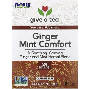 NOW Foods, Ginger Mint Comfort, Caffeine Free , 24 Tea Bags, 1.7 oz (48 g) NOW Foods, Ginger Mint Comfort, Caffeine Free , 24 Tea Bags, 1.7 oz (48 g)