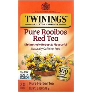 Twinings, Pure Herbal Tea, Pure Rooibos Red Tea, Caffeine Free, 20 Tea Bags, 1.4 Twinings, Pure Herbal Tea, Pure Rooibos Red Tea, Caffeine Free, 20 Tea Bags, 1.4
