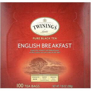 Twinings, Pure Black Tea, English Breakfast, 100 Tea Bags, 7.05 oz (200 g) Twinings, Pure Black Tea, English Breakfast, 100 Tea Bags, 7.05 oz (200 g)