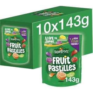 Rowntree's Fruit Pastilles Sweets Sharing Bag, Vegan Friendly, 10 x 143g Rowntree's Fruit Pastilles Sweets Sharing Bag, Vegan Friendly, 10 x 143g