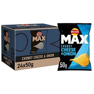 Walkers Max Cheese & Onion Crisps, 50 g, Pack of 24 Walkers Max Cheese & Onion Crisps, 50 g, Pack of 24