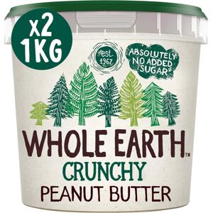 Whole Earth Crunchy Peanut Butter 2 x 1kg, Original Nut Spread Made with All Nat Whole Earth Crunchy Peanut Butter 2 x 1kg, Original Nut Spread Made with All Nat