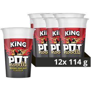 Pot Noodle Bombay Bad Boy King Pot Vegetarian quick to make noodles 12x 114 g Pot Noodle Bombay Bad Boy King Pot Vegetarian quick to make noodles 12x 114 g