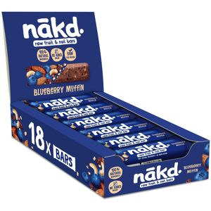 Nakd Blueberry Muffin Natural Fruit & Nut Bars - Vegan - Healthy Snack - Gluten Nakd Blueberry Muffin Natural Fruit & Nut Bars - Vegan - Healthy Snack - Gluten