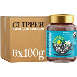 Clipper House Blend Organic Arabica Instant Coffee 6 x 100g Jars Bulk Buy fo Clipper House Blend Organic Arabica Instant Coffee 6 x 100g Jars Bulk Buy fo