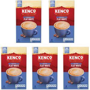 Kenco Flat White Instant Coffee Sachets s 8x14.8g (Pack of 5, Total 40 Sachets, Kenco Flat White Instant Coffee Sachets s 8x14.8g (Pack of 5, Total 40 Sachets,