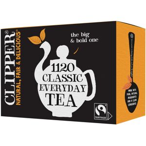 Clipper Tea Everyday Fairtrade Black Tea Bags Set of 1120 Bulk Catering Pack o Clipper Tea Everyday Fairtrade Black Tea Bags Set of 1120 Bulk Catering Pack o