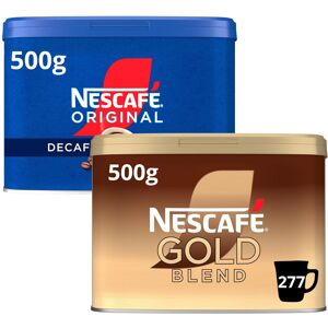 Nescafe NESCAF? Gold Blend 500g & Orignal Decaf 500g Instant Coffee Tins Nescafe NESCAF? Gold Blend 500g & Orignal Decaf 500g Instant Coffee Tins