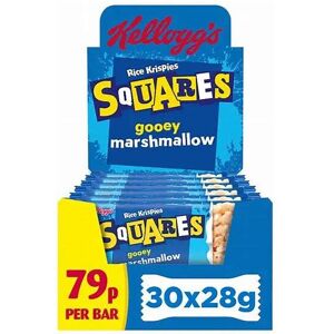 Kelloggs Kellogg's Rice Krispies Squares Chewy Marshmallow 28g Cereal Bars (Pack of 30) Kelloggs Kellogg's Rice Krispies Squares Chewy Marshmallow 28g Cereal Bars (Pack of 30)