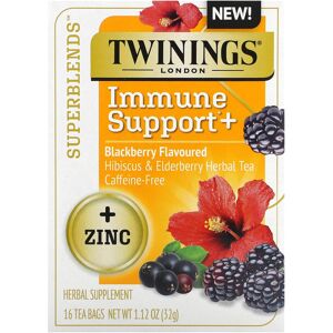 Twinings, Superblends, Immune Support+, Hibiscus & Elderberry Herbal Tea, Blackb Twinings, Superblends, Immune Support+, Hibiscus & Elderberry Herbal Tea, Blackb