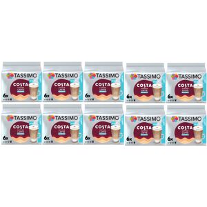 Tassimo Costa Skinny Latte Coffee Pods (Pack of 10, Total 120 Pods, 60 Servings) Tassimo Costa Skinny Latte Coffee Pods (Pack of 10, Total 120 Pods, 60 Servings)
