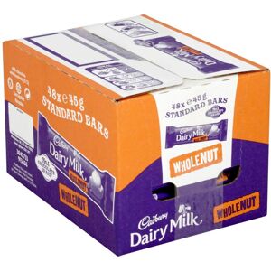 Cadbury Dairy Milk Wholenut - 48 x 45g 2400g Cadbury Dairy Milk Wholenut - 48 x 45g 2400g