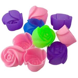 Unbranded 10 Pcs Silicone Rose Shaped Muffin, Cookie and Cupcake Molds for Chocolate Bakin Unbranded 10 Pcs Silicone Rose Shaped Muffin, Cookie and Cupcake Molds for Chocolate Bakin