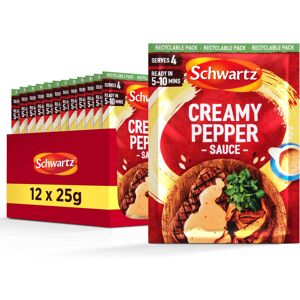 Schwartz Creamy Pepper Sauce 25 G Serves 4 Pack of 12 Rich & Creamy Delici Schwartz Creamy Pepper Sauce 25 G Serves 4 Pack of 12 Rich & Creamy Delici