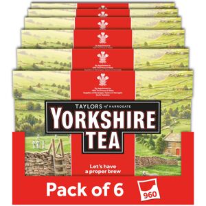 Yorkshire Tea, 6 Boxes of 160 Tea Bags (Total 960 Bags) Yorkshire Tea, 6 Boxes of 160 Tea Bags (Total 960 Bags)