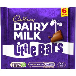 Cadbury Dairy Milk 6 Little Bars (Pack of 8, Total 48 Bars)0.13kg Cadbury Dairy Milk 6 Little Bars (Pack of 8, Total 48 Bars)0.13kg
