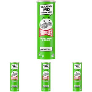Pringles Sour Cream Onion Crisps 185g Pack of 4 Pringles Sour Cream Onion Crisps 185g Pack of 4