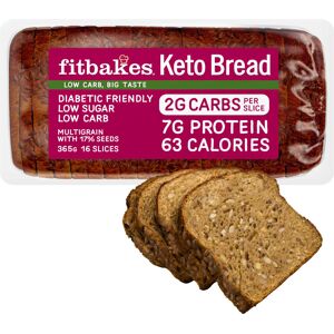 Fit Bakes Keto Bread 2g Carbs 7g Protein Low Carb Bread Loaf 16 slices Mul Fit Bakes Keto Bread 2g Carbs 7g Protein Low Carb Bread Loaf 16 slices Mul