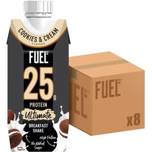 FUEL10K Cookies Cream 25g High Protein Breakfast Shake Drink 330 ml Pack o FUEL10K Cookies Cream 25g High Protein Breakfast Shake Drink 330 ml Pack o