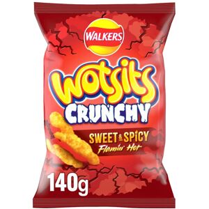 Walkers Wotsits Crunchy Sweet Spicy Sharing Snacks Crisps 140g Walkers Wotsits Crunchy Sweet Spicy Sharing Snacks Crisps 140g
