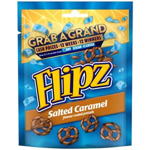 Flipz Salted Caramel Pretzels 90g Pack of 6 Flipz Salted Caramel Pretzels 90g Pack of 6