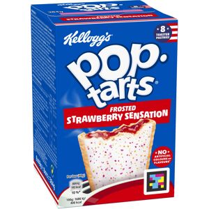 Pop Tarts Kelloggs PopTarts Frosted Strawberry Sensation Toaster Pastries Box 8 x 48g Pop Tarts Kelloggs PopTarts Frosted Strawberry Sensation Toaster Pastries Box 8 x 48g