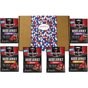 Burmont's Speciality Gifts Jack Links Beef Jerky Six Pack Selection Gift Box Original Sweet and Hot Burmont's Speciality Gifts Jack Links Beef Jerky Six Pack Selection Gift Box Original Sweet and Hot