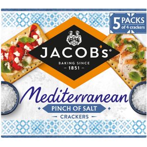 Jacob's Jacobs Mediterranean Crackers Pinch of Salt 5 Packs of 4 Crackers 190 g Jacob's Jacobs Mediterranean Crackers Pinch of Salt 5 Packs of 4 Crackers 190 g
